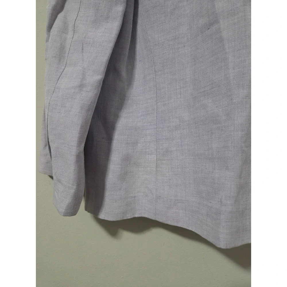 Ann Taylor‎ Loft Lavender Purple Linen Blend Single Button Blazer Jacket Size 8